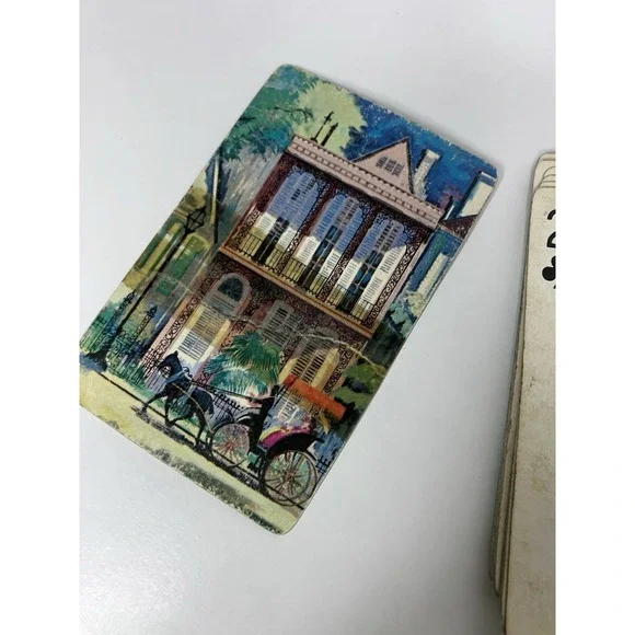 VTG New Orleans Scene Horse Drawn Carriage Playing Cards Western Publishing Co - Picture 7 of 7